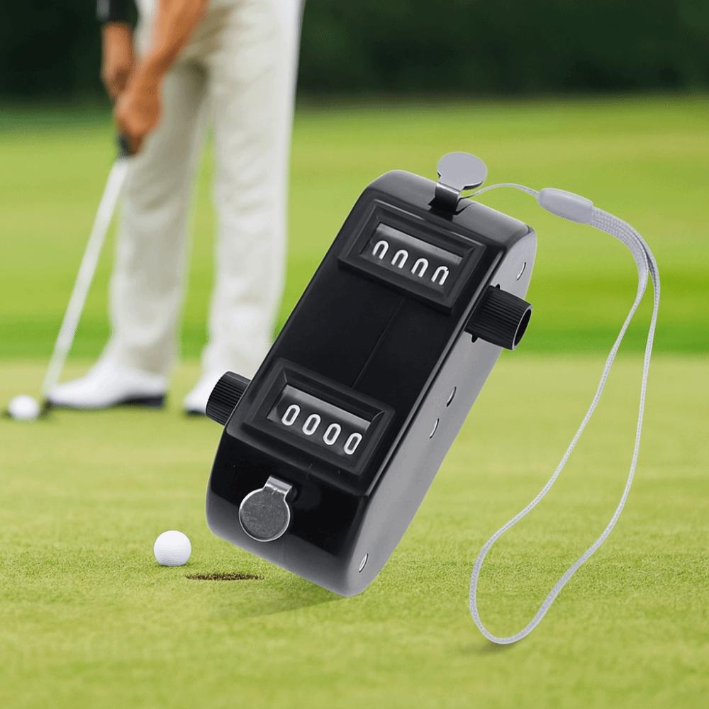 Durable Portable Bidirectional Counter Lightweight Black Two-way Clickers Hand Counter for Golf Score Keeper