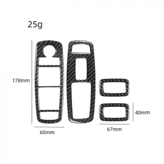 4pcs For Chrysler 300 2015-21 Carbon Fiber Window Switch Interior Cover Trim
