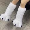 Fashion Women Winter Warm Slippers Cute Creative Bear Claw Shoes Girls Couples Indoor Furry Cotton Snow Boots Female Faux Fur Slides
