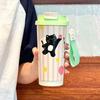 Van Gogh Inspired Insulated Stainless Steel Travel Mug Women Double Drink Cup With Tea Strainer Floral Design Gift