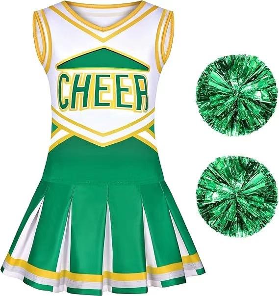 Girls Cheerleading Outfit Set for Football Games and Stage Performances