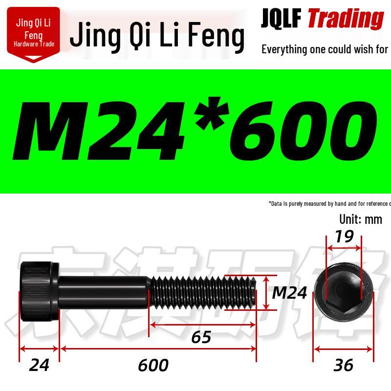 M20-M27 High Strength Blackened Hex Socket Head Cap Screw with Knurled Cylindrical Half Thread