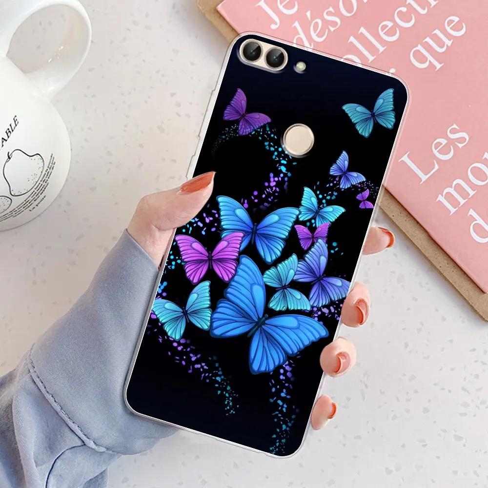 Для Huawei P Smart Чехол Cover FIG-LX1 PSmart 2018 Стильная Девушка Мраморный Силиконовый Прозрачный Чехол для Телефона Для Huawei PSmart 2018 Бампер Coque