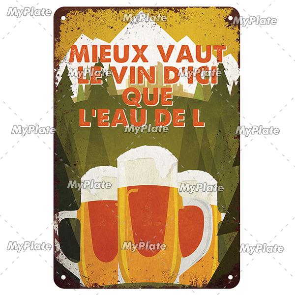 BU BAR Vin Beer металлическая табличка винтажная табличка алкоголь жестяная табличка настенный декор для бара клуб человек пещера искусство Джим пивной постер на заказ