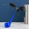 Уникальные книжные полки Украшения Драконий Уголок Свет, 3D-печатный Фантастический Декор для полки с Огненным Дыханием, Летающая Фигурка Пламени на Подставке для стола, Фигурка, Хэллоуин