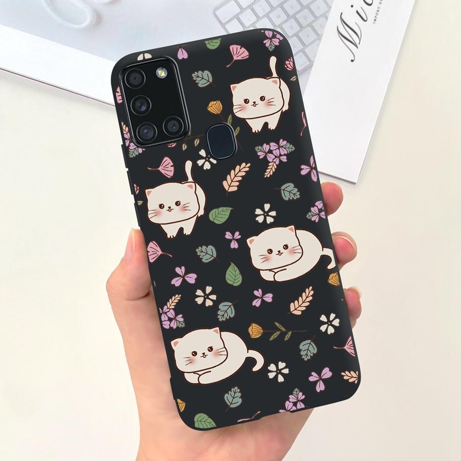 Чехол для Samsung A21S SM-A217F A 21S Задняя крышка Модный Цветочный Мультяшный Мягкий Силиконовый ТПУ Чехол для Телефона Для Samsung Galaxy A21s Capa