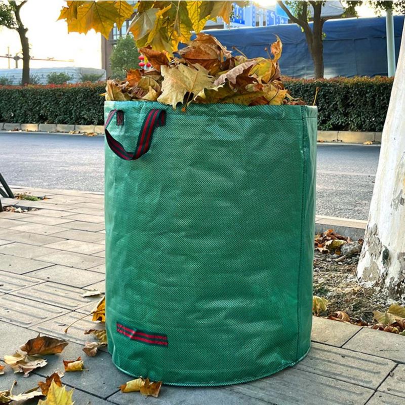 Garden Covered Leaf Bags Garbage Bags for Collecting Garden Weeds Leaf PP Material Multifunctional Household Storage Bag