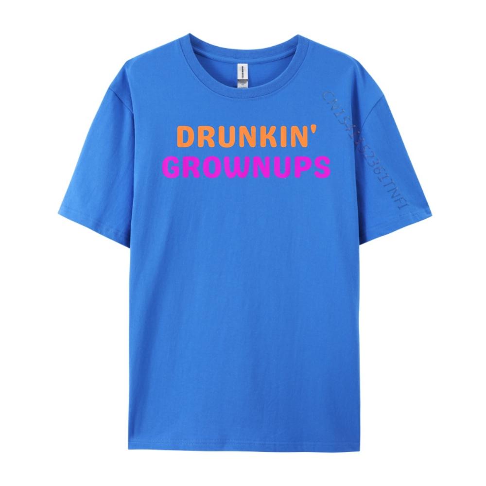 Drunkin Grownups Mens Clothing 2024 Luxury Brand Graphic Tees Men Printed T-Shirt