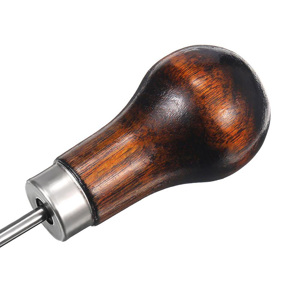 Сумки Крючок с отверстием Деревянная ручка Кожаный инструмент Конусная игла Швейные принадлежности Шило для шитья Швейные шила