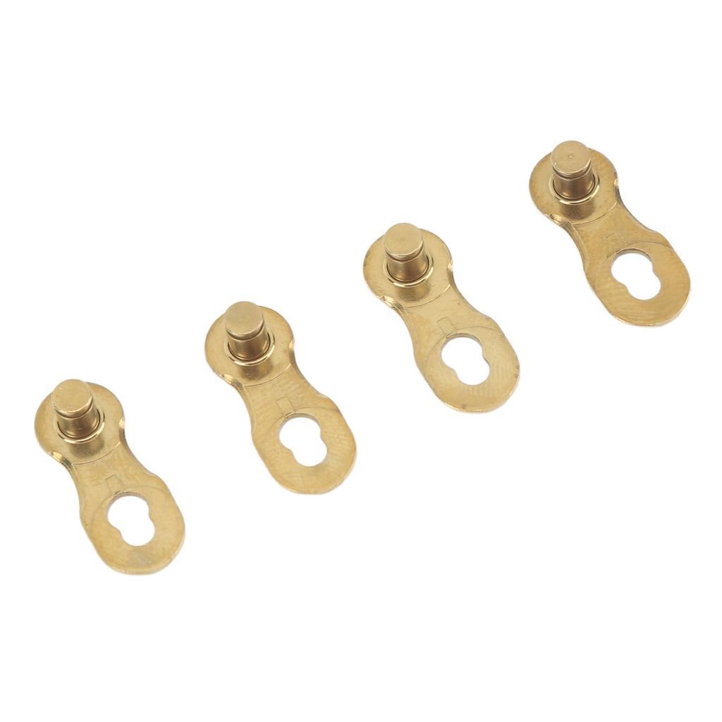 2 пары звеньев велосипедной цепи из легированной стали, шлифованные и полированные, 11-скоростные, быстросъемные звенья для горного и шоссейного велосипеда, золотистые