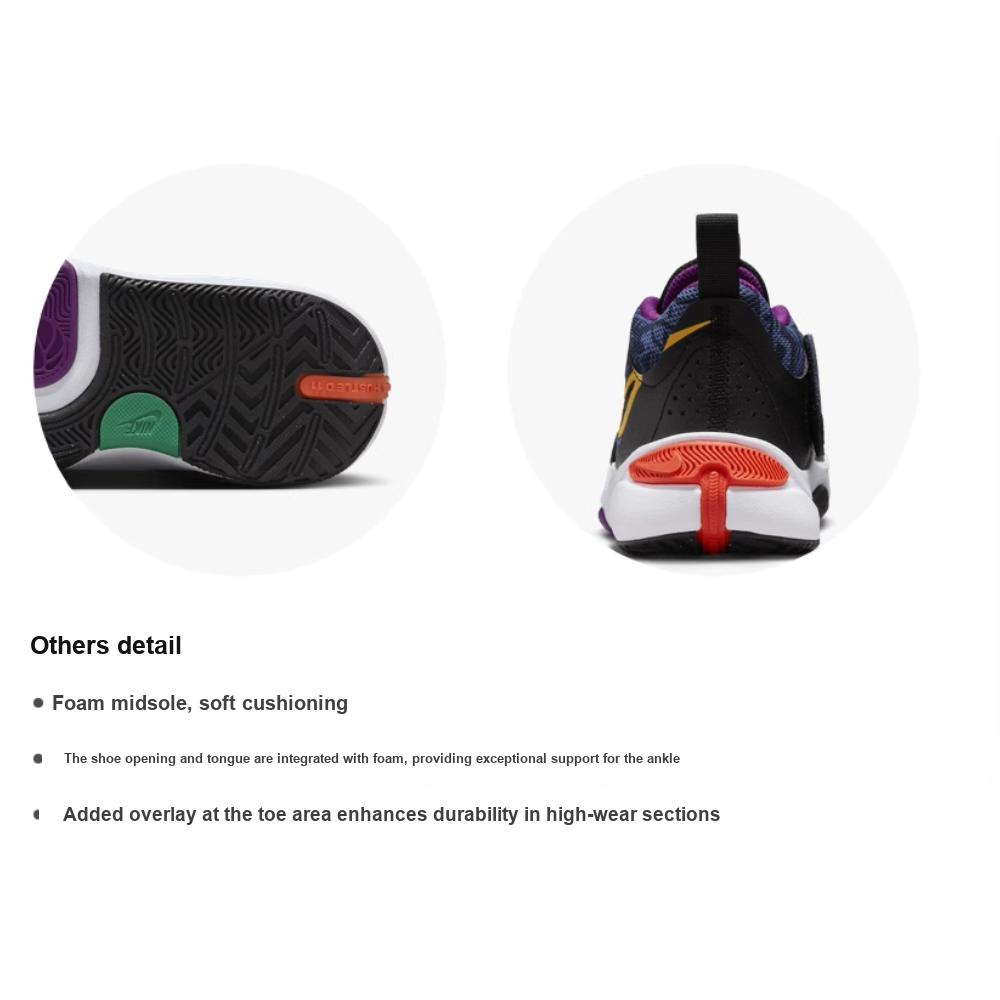 Nike Кроссовки детские Team Hustle D11 SE PS Mystic Navy черные космические-глиняные университетские-золотые FQ7659-001