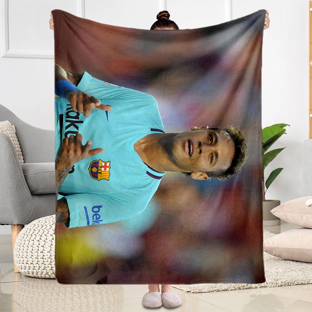 Brazilian Footballer Hairstyle Blanket Soft Warm Cozy Great for Bedding Picnics Couch All-Season Use Warmthful Decor