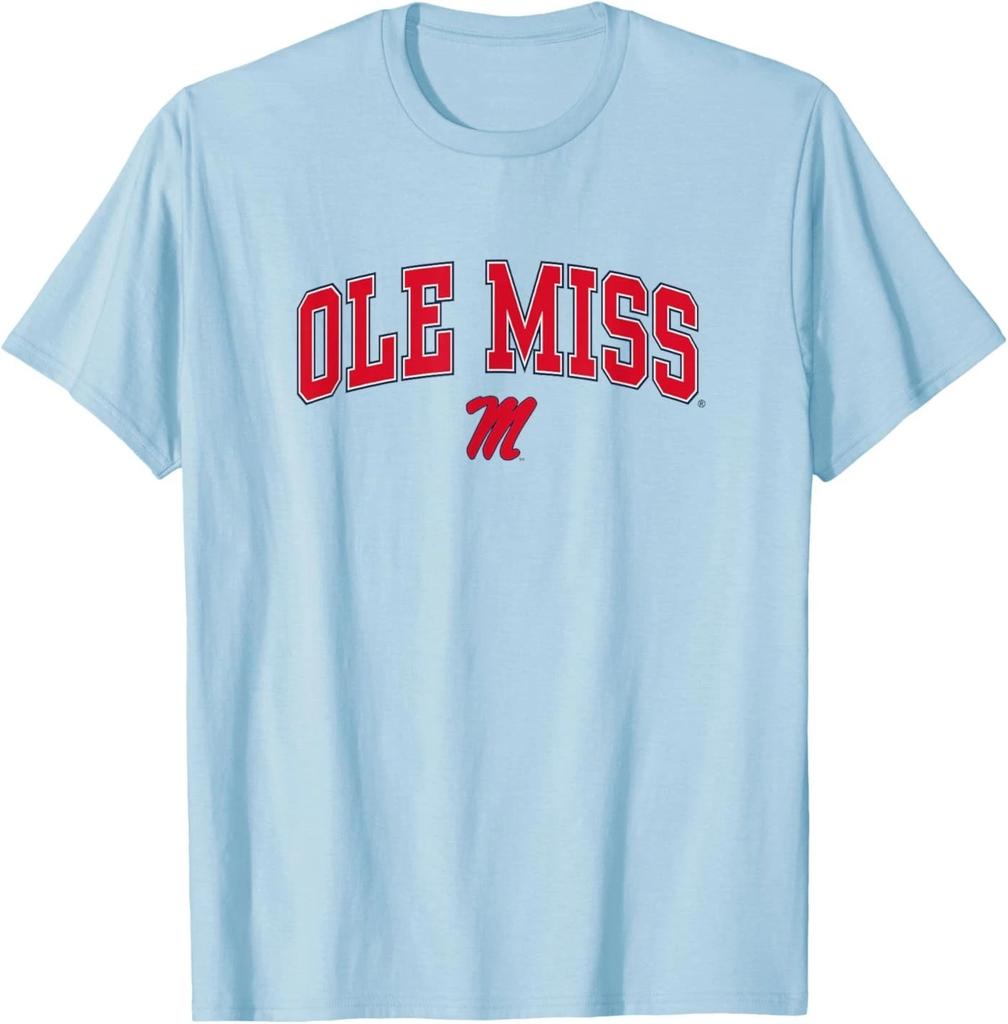 Футболка с аркой над синим цветом Ole Miss Rebels Миссисипи