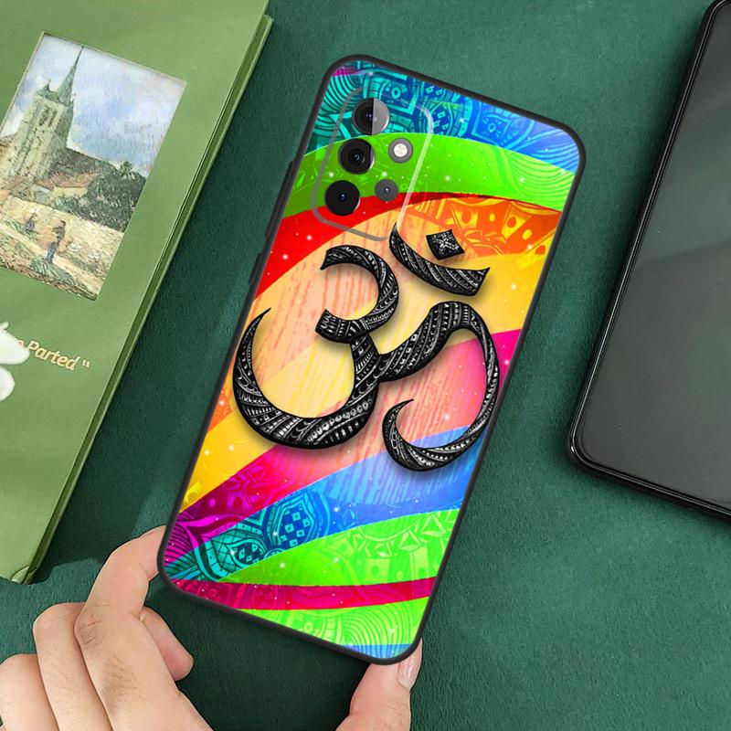 Aum Om Symbol Soft Cover For Samsung Galaxy A54 A53 A73 A13 A71 A51 A14 A52 A32 A12 A22 A52S Back Case
