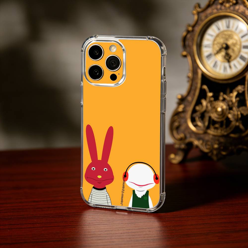 Милый чехол для телефона с кроликом B-Bodoque из 31 Minutos для iPhone 17 16 15 14 13 12 11 Mini Pro Max Plus Прозрачный чехол