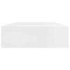Wall Mounted Shelf with Drawers 2 pcs White 80 cm