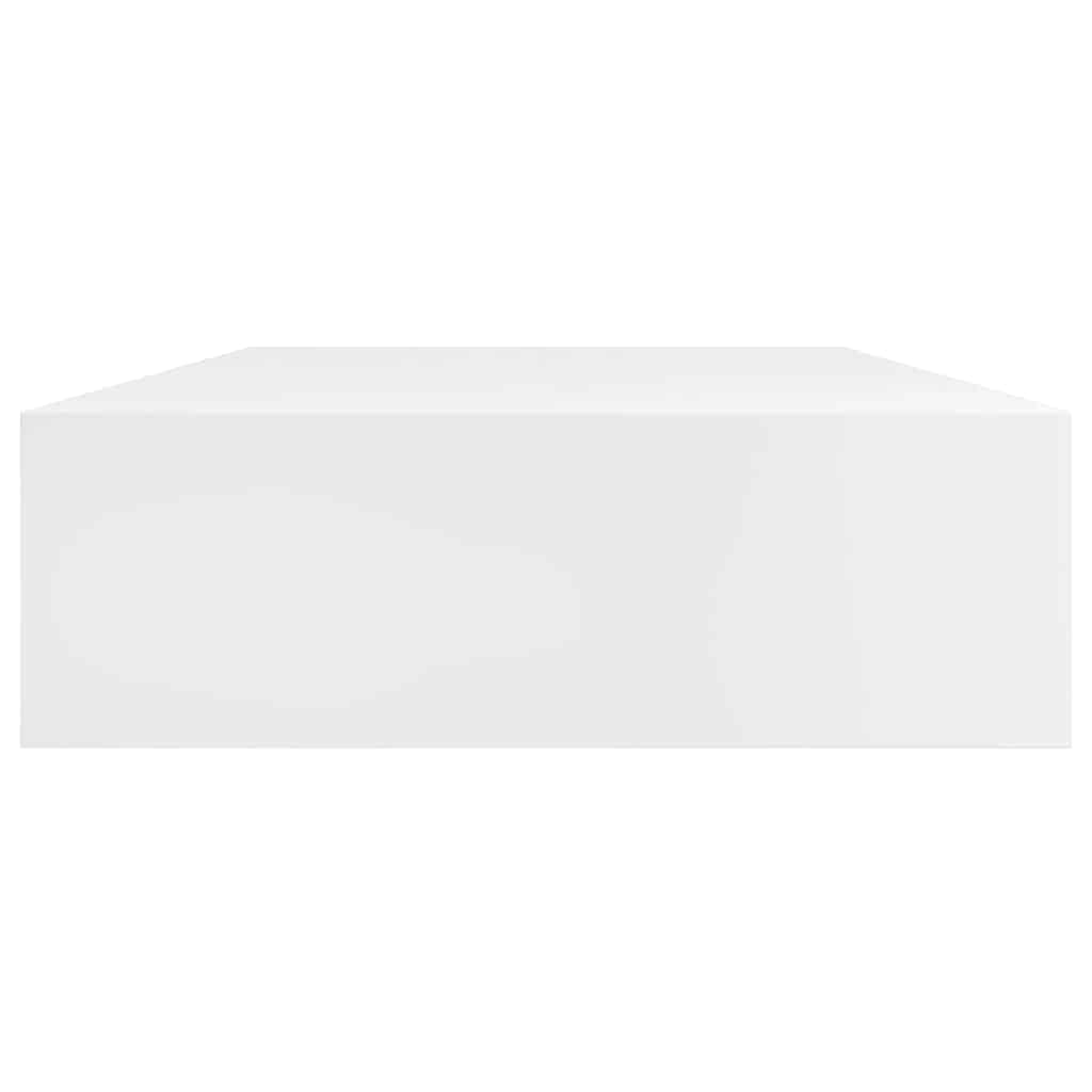 Wall Mounted Shelf with Drawers 2 pcs White 80 cm
