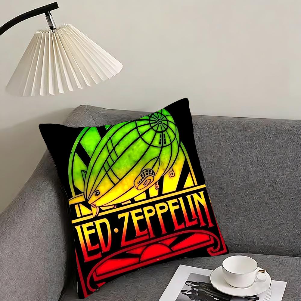 Band LLed ZZeppelin Cushion Cover Elegant Comfort Pillowcase Sofa Bed Doublesided Printed Invisible Zipper Home Decor