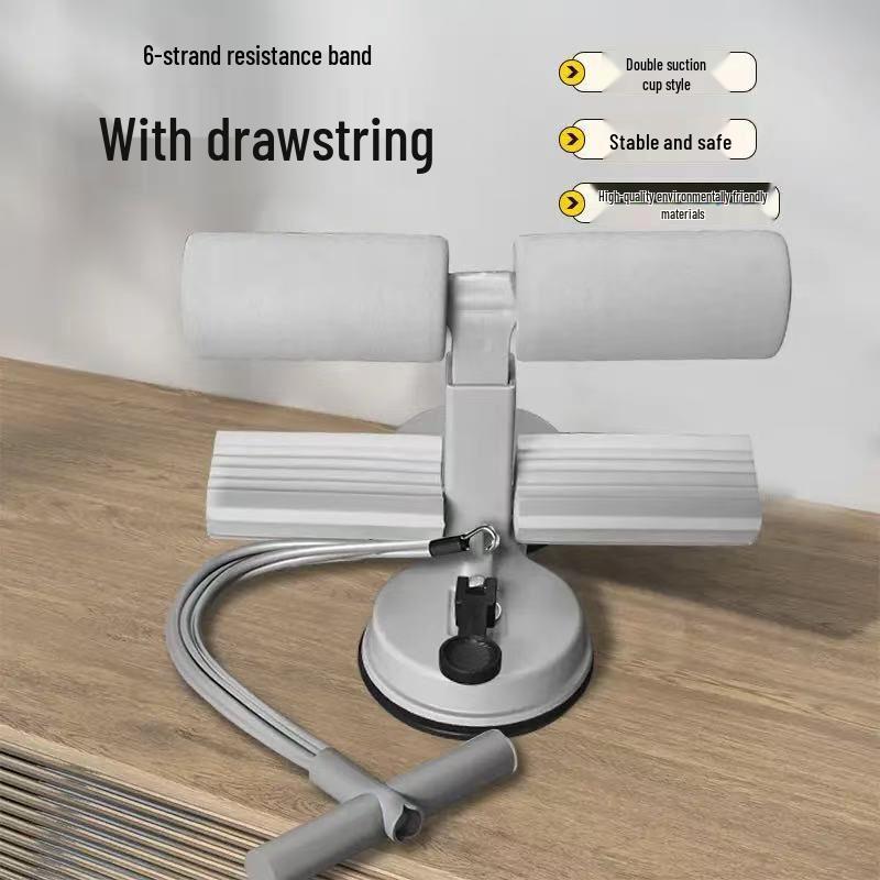 Двухприсосочный ролик для пресса с тросиком для вытягивания - тренажер для мышц пресса и помощь при выполнении упражнений на пресс.