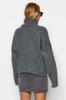Women's Elegance Style Sweater Stone Turtleneck Hair Braided Soft Textured Knitwear Sweater