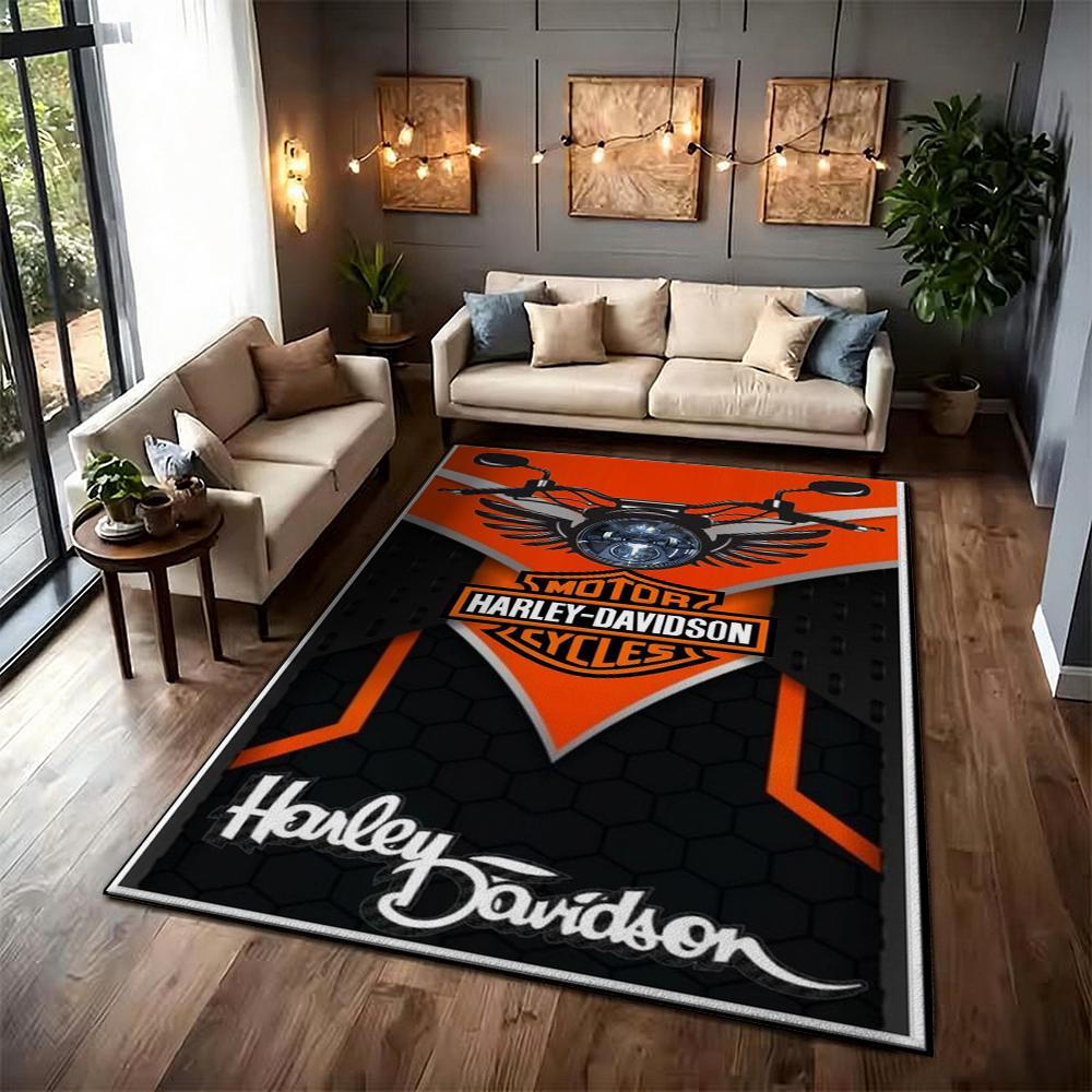 Harley Davidson Eagle Skull Carpet Doormat Floor Mats Office Chair Cushion Dormitory Decoration Art