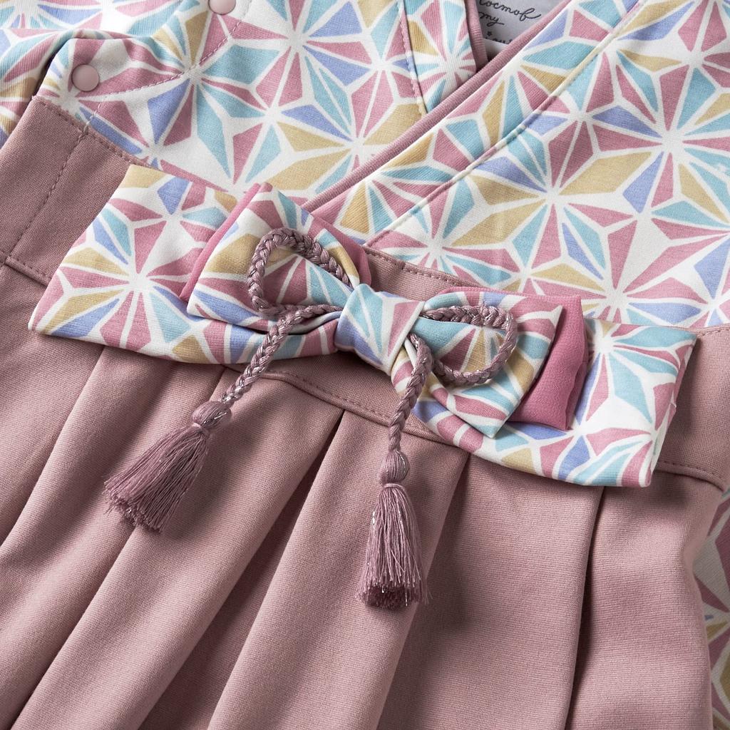 Хакама Первый Первый Первый Посещение святилища Сиреневый [Куфуу] Комбинезоны, Еда, Девочки, Мальчики, Фестиваль, Фестиваль кукол, Одежда, Еда, (80см, Розовый)