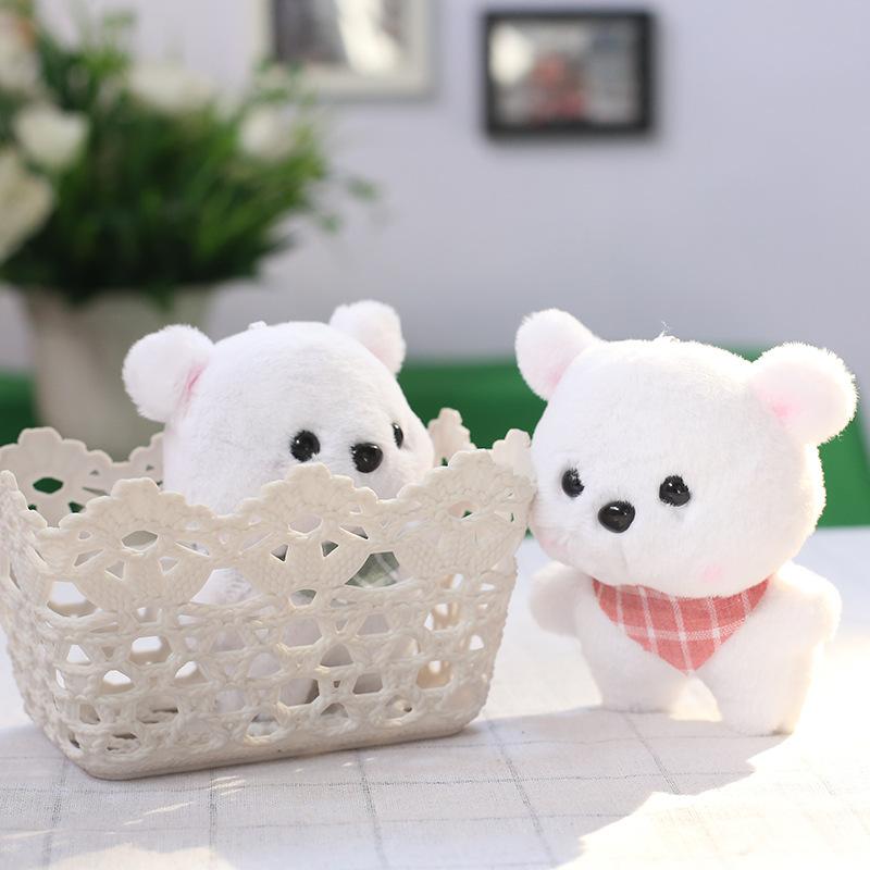 Новый милый клетчатый шарф Медведь Мультяшный Плюшевый Брелок-подвеска Медведь Животное Украшение Аксессуары для сумки