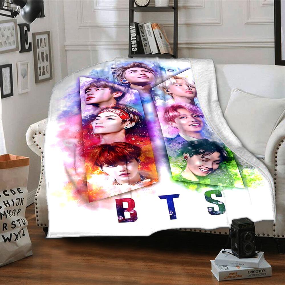 Bts Performance Art Gift Blanket Warmthful Decor Throw For Sofa Couch Office Bed Picnics for All Occasions Stylish Decor Ideal Picnic Accessory Y24