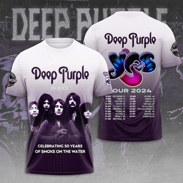 Футболки Rock Metal Deep Purple 3D-печать Мужские Женские Хип-Хоп с коротким рукавом Повседневный с круглым вырезом Y2k Топ Уличная Мужская одежда