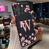Черный чехол для ZTE Blade A53/A53+/Blade A53 Pro С цветочным принтом и инициалами Мягкий силиконовый защитный задний чехол для телефона