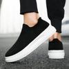 Spring New One-pedal Breathable Mesh Shoes Couple Thick-soled Fly-woven Foot Socks Casual Shoes