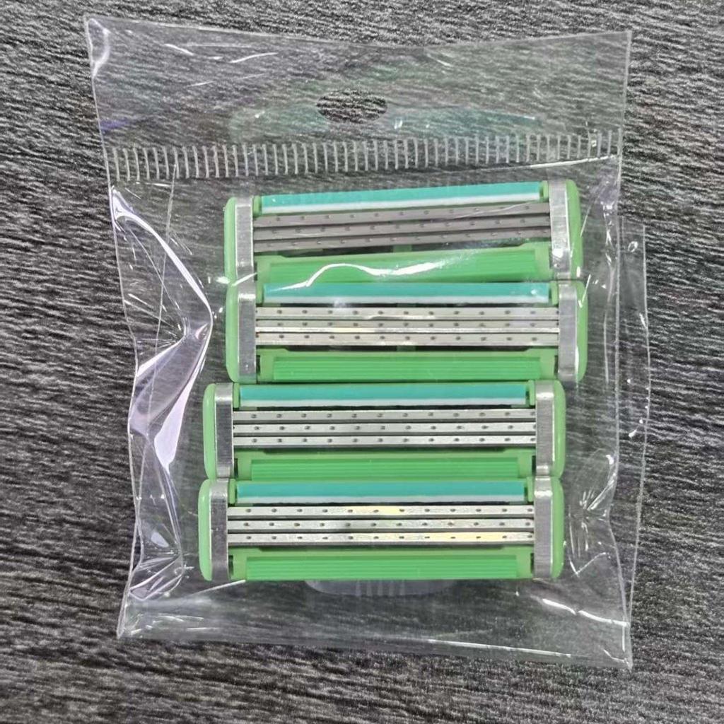 Three-Layer Manual Men's Razor with Replaceable Blades