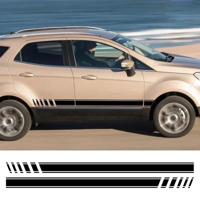 Автомобильные боковые полосы Водонепроницаемые наклейки Для Ford Ecosport Автомобильная виниловая пленка Спортивные гоночные наклейки Декор Тюнинг Аксессуары