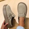 Muffin Thick-soled Bag Head Half Slippers Women Wear New One-pedal Lazy Boken Shoes