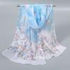 Thin Chiffon Scarf Floral Printing Shawl Silk New Beach Scarves