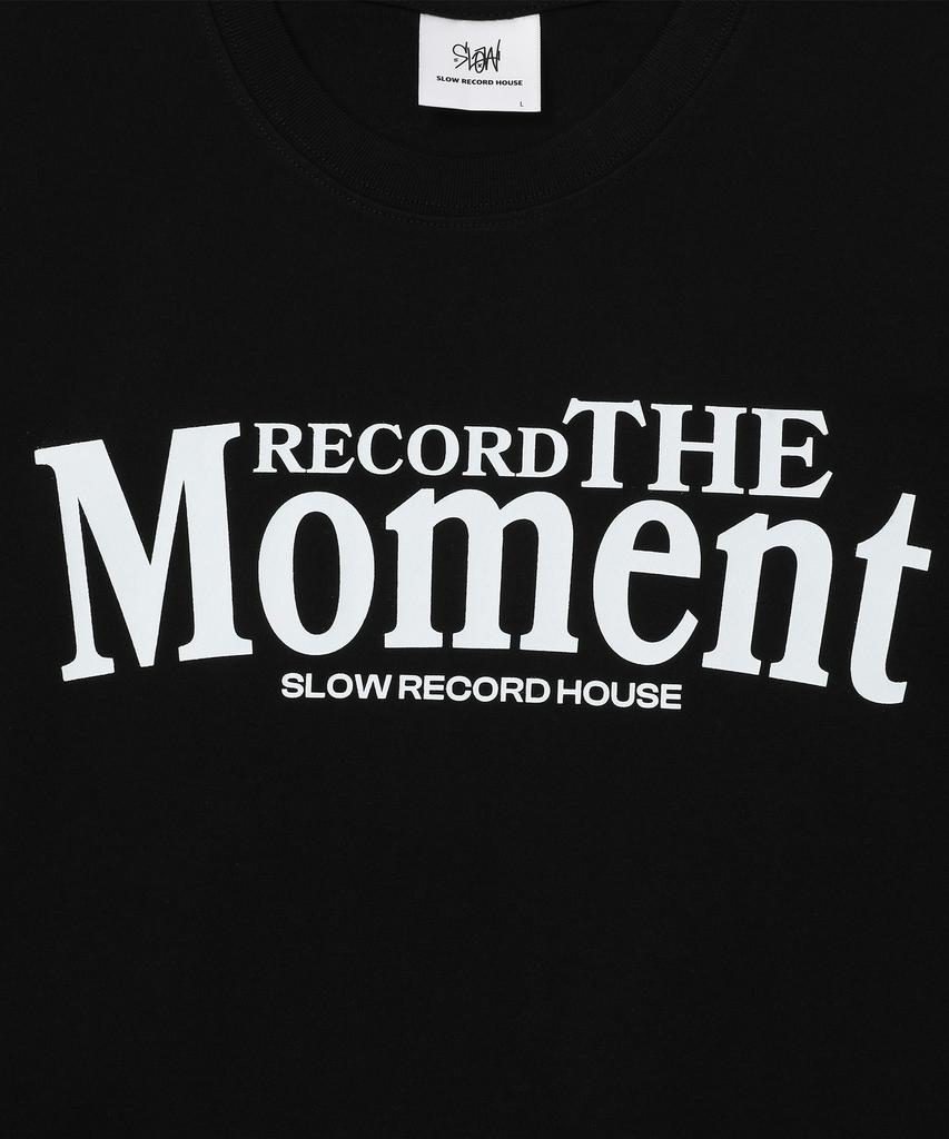 SLOW RECORD HOUSE Футболка с коротким рукавом с надписью Record The Moment [2 цвета]