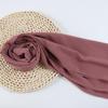 Women's Solid Color Pearl Chiffon Bubble Scarf, Long Silk Headscarf, 70x180cm, Middle Eastern Style