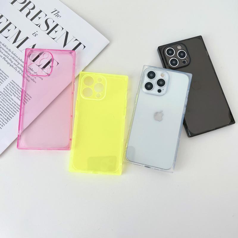 Противоударный мягкий квадратный чехол для iPhone 11/12/14/16 Pro/17 Pro Max