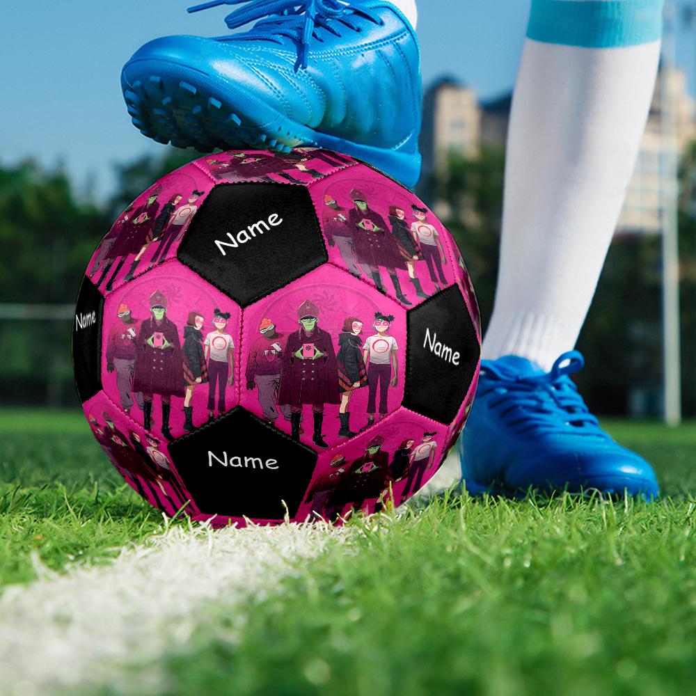 Custom Name Gorillaz Theme Size 5 Soccer Ball, Suitable for Both Indoor and Outdoor Matches, a Gift Suitable for Everyone.