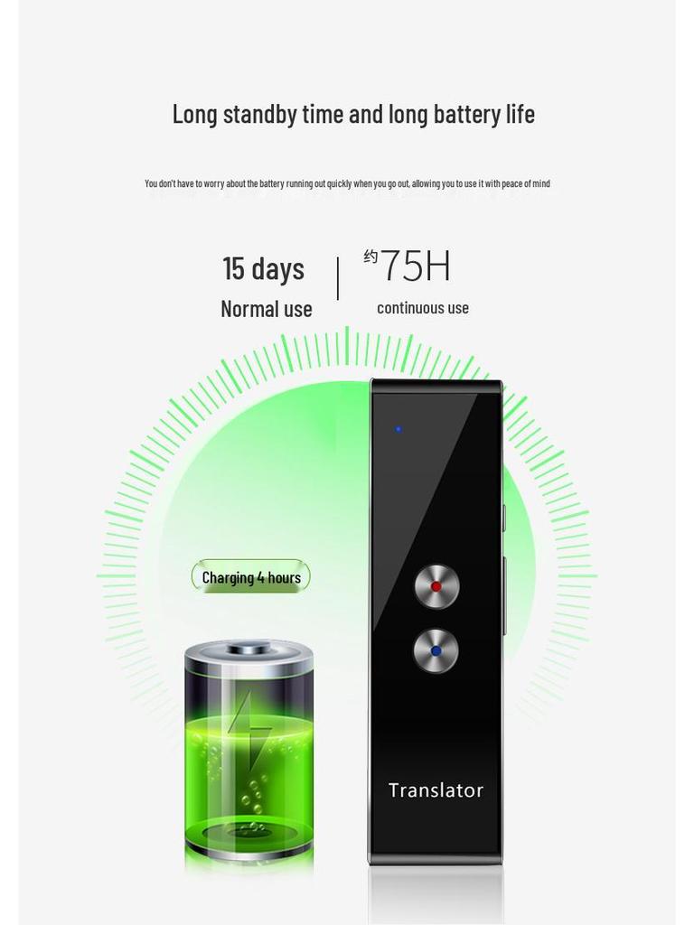 T8 Многоязычная умная ручка-переводчик с голосовым управлением, Bluetooth и функцией синхронного перевода