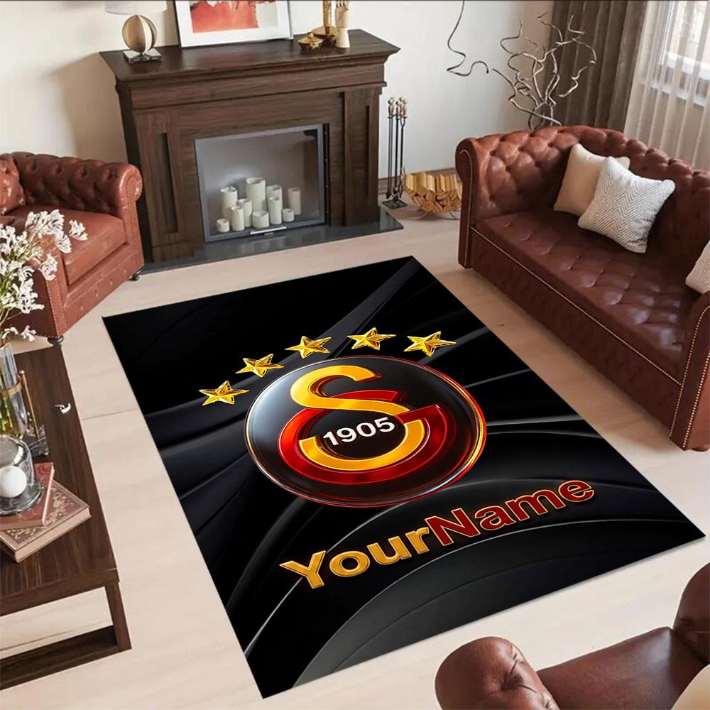 Galatasaray 28 Customize Your Name Area Rug Suitable for Living Rooms Balcony Kitchen Study room Anti-slip Rug Decorate Offices