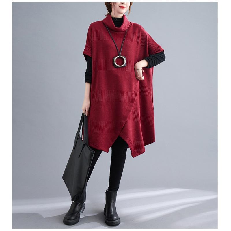 DIMANAF Women Pullovers Sweatshirts Thicken Plus Size Turtleneck Lady Tops Loose Bat Sleeve Shirts Dress Oversize Winter Autumn