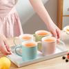 Creative Simple Solid Color Mug Stripe Ceramic Water Cup Milk Cup Coffee Cup Juice Cup