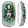 Wireless Mouse - Angel Paint - Green - Elegant Design - Compatible Mac and PC - USB Key Included