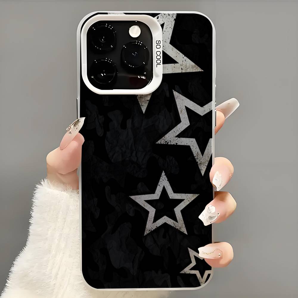 Милый корейский Ins Y2k Звезда Чехол для телефона Чехол для iPhone 14 16 15 11 12 13 Pro Max Mini Plus Ударопрочный чехол