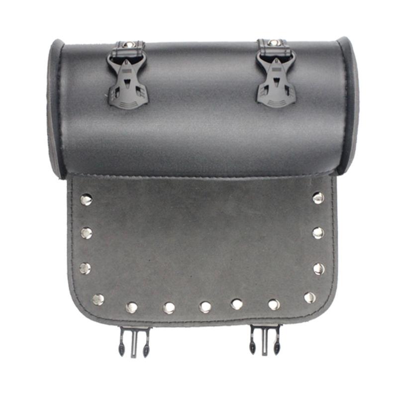 1 Pc Waterproof Leather Motorcycle Fork Bag Saddlebags Black Handlebar Bag Motorcycle Electric Bicycle Accessories