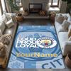 Manchester City Customizable Name Floor Rug Office Rug Perfect for Dining Room Dormitory Living Rooms Entryway Anti-slip Rug Decorate Offices