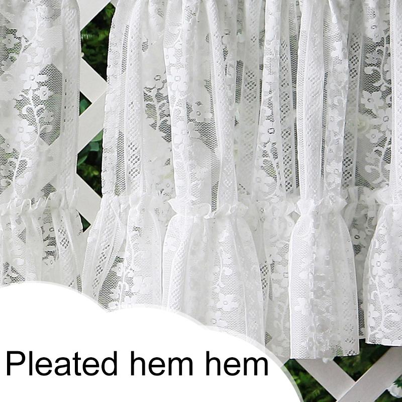 1 шт. Короткие шторы Окно Дверь винного шкафа Полиэстер Французский стиль Кружево Кухня Маленький ламбрекен Жаккард Полупрозрачные с оборками Штора