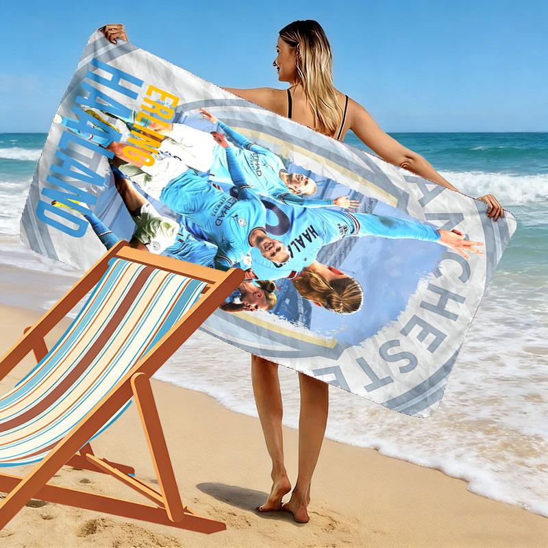 Erling Haaland Icon Beach Towel, Large Soft Quick Dry Towel for Beach Camping Swimming