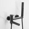 Brass Bathtub Shower Faucet Set Bathroom Single Handle Wall Mounted Bath Tub Mixer Tap with Handshower and Swivel Spout
